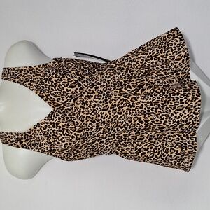 Maxine of Hollywood Leopard Print Tankini Swim Top